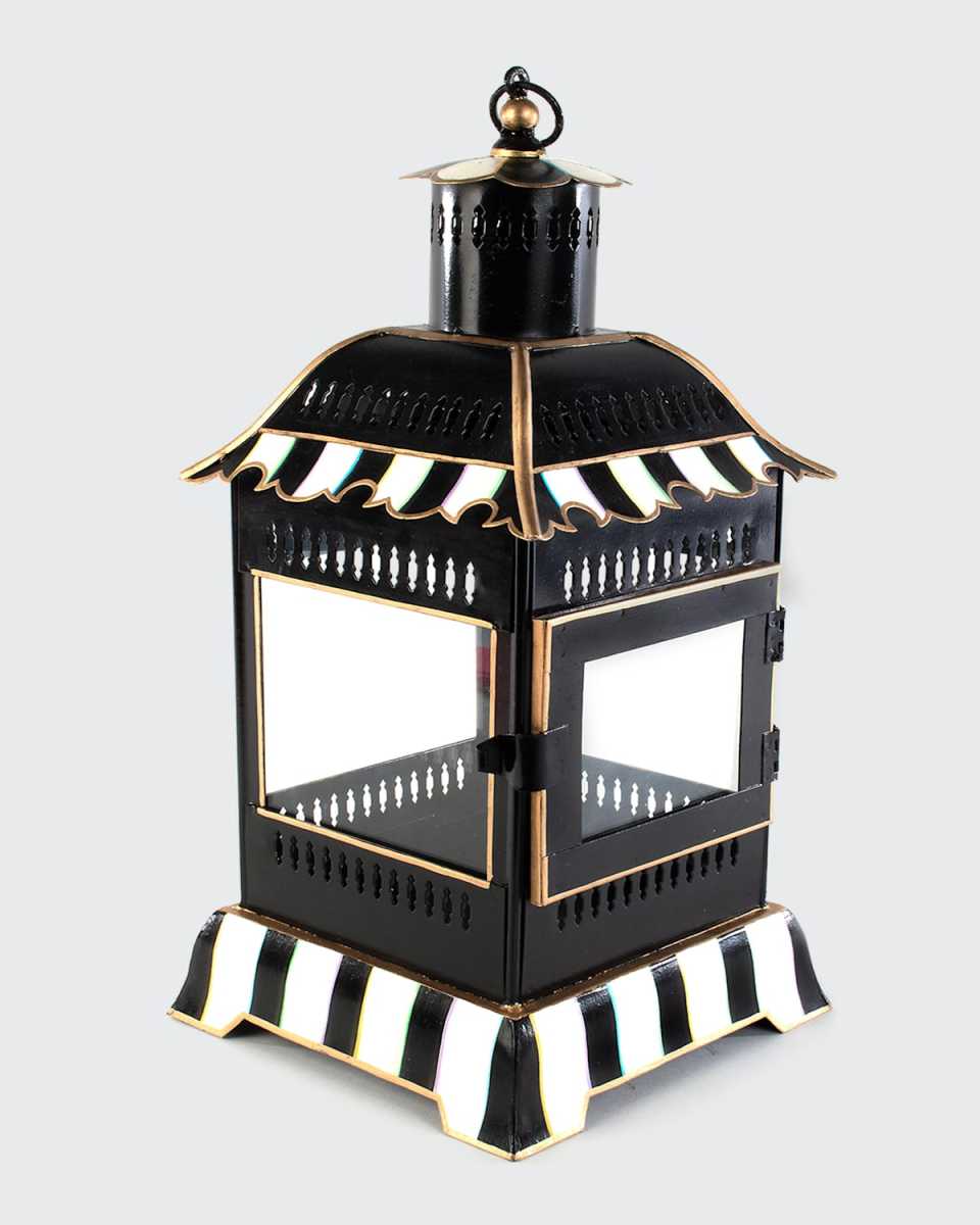Courtly Stripe Small Candle Lantern